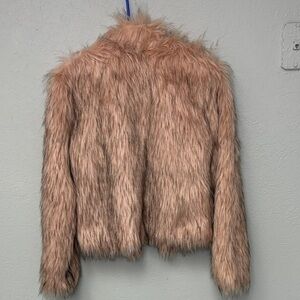 Fashion Nova Faux Fur Jacket in Pink